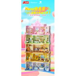 JAKI HK132 NGÔI NHÀ JENGA CỦA NANCI PHÒNG NGỦ CÔNG CHÚA NHỎ bộ đồ chơi xếp lắp ráp ghép mô hình