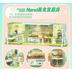 JAKI HK132 NGÔI NHÀ JENGA CỦA NANCI PHÒNG NGỦ CÔNG CHÚA NHỎ bộ đồ chơi xếp lắp ráp ghép mô hình