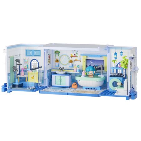 JAKI HK134 NHÀ XẾP CHỒNG NANCI PHÒNG TẮM XIANGXIANGBAO bộ đồ chơi xếp lắp ráp ghép mô hình