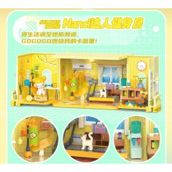 JAKI HK134 NHÀ XẾP CHỒNG NANCI PHÒNG TẮM XIANGXIANGBAO bộ đồ chơi xếp lắp ráp ghép mô hình