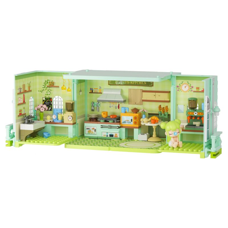 JAKI HK135 NHÀ NANCI JENGA BẾP DÀNH CHO NGƯỜI SÀNH ĂN bộ đồ chơi xếp lắp ráp ghép mô hình