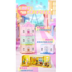 JAKI HK136 NGÔI NHÀ NANCI JENGA SÂN THƯỢNG BẦU TRỜI ĐẦY SAO bộ đồ chơi xếp lắp ráp ghép mô hình