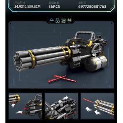 MINGDI LEIBAO K2122 2122 SÚNG MÁY bộ đồ chơi xếp lắp ráp ghép mô hình Military Army Quân Sự Bộ Đội 346 khối