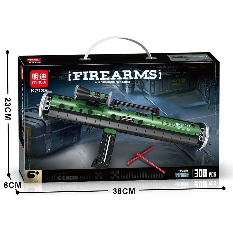 MINGDI LEIBAO K2138 2138 BAZOOKA bộ đồ chơi xếp lắp ráp ghép mô hình Military Army Quân Sự Bộ Đội 308 khối