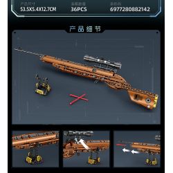 MINGDI LEIBAO K2139 2139 SÚNG BẮN TỈA 98K bộ đồ chơi xếp lắp ráp ghép mô hình Military Army Quân Sự Bộ Đội 309 khối