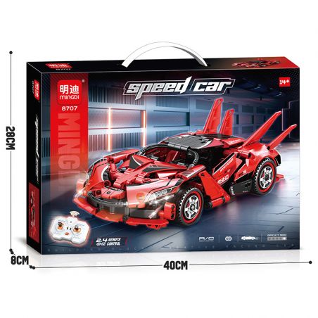 MINGDI LEIBAO 8707 XE THỂ THAO MÀU ĐỎ ĐIỀU KHIỂN TỪ XA bộ đồ chơi xếp lắp ráp ghép mô hình Technic Kỹ Thuật Công Nghệ Cao Mô Hình Phương Tiện