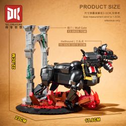 DK 7044 CHÓ BA ĐẦU CỔNG ĐỊA NGỤC bộ đồ chơi xếp lắp ráp ghép mô hình HELLHOUND 820 khối