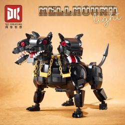 DK 7044 CHÓ BA ĐẦU CỔNG ĐỊA NGỤC bộ đồ chơi xếp lắp ráp ghép mô hình HELLHOUND 820 khối