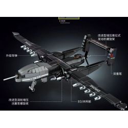 LE YI 66067 MÁY BAY KHÔNG NGƯỜI LÁI BỌ CẠP ĐUÔI ĐÔI bộ đồ chơi xếp lắp ráp ghép mô hình Military Army TWIN-TAILED SCORPION Quân Sự Bộ Đội 536 khối