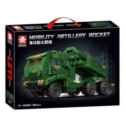 LE YI 66068 BỆ PHÓNG TÊN LỬA HAIMAS bộ đồ chơi xếp lắp ráp ghép mô hình Military Army M142 HIGH MOBILITY ARTILLERY ROCKET SYSTEM Quân Sự Bộ Đội 505 khối
