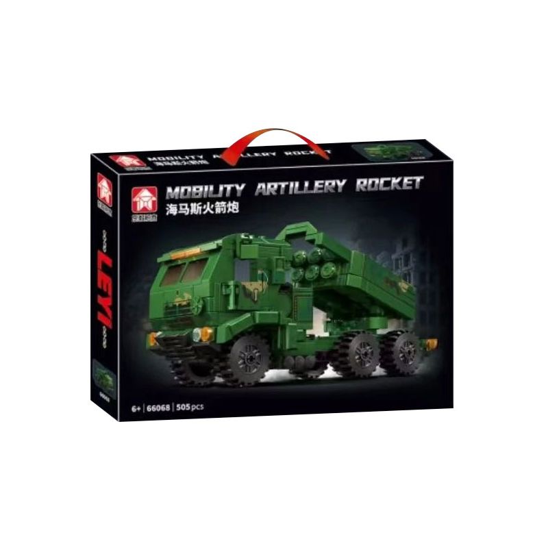 LE YI 66068 BỆ PHÓNG TÊN LỬA HAIMAS bộ đồ chơi xếp lắp ráp ghép mô hình Military Army M142 HIGH MOBILITY ARTILLERY ROCKET SYSTEM Quân Sự Bộ Đội 505 khối