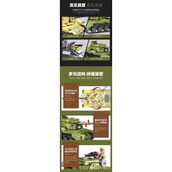 JIESTAR 61118 TÀU DIỆT TĂNG bộ đồ chơi xếp lắp ráp ghép mô hình Military Army Quân Sự Bộ Đội 476 khối