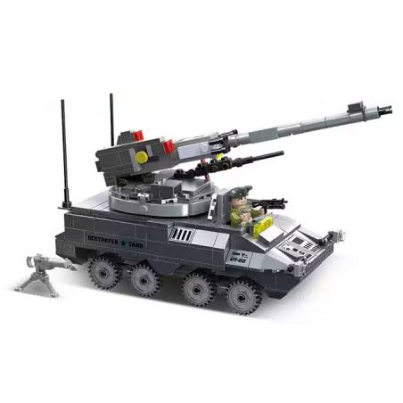 JIESTAR 61119 TÀU DIỆT TĂNG bộ đồ chơi xếp lắp ráp ghép mô hình Military Army Quân Sự Bộ Đội 455 khối