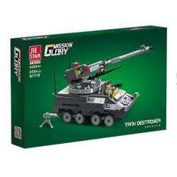 JIESTAR 61119 TÀU DIỆT TĂNG bộ đồ chơi xếp lắp ráp ghép mô hình Military Army Quân Sự Bộ Đội 455 khối