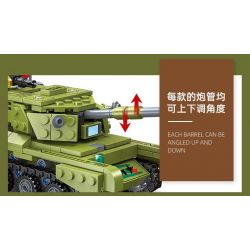 JIESTAR 61119 TÀU DIỆT TĂNG bộ đồ chơi xếp lắp ráp ghép mô hình Military Army Quân Sự Bộ Đội 455 khối