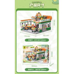 TOP TOY TC2051 2051 VẸT NHỎ GÓC THÀNH PHỐ BEBE RẠP CHIẾU PHIM 2F bộ đồ chơi xếp lắp ráp ghép mô hình