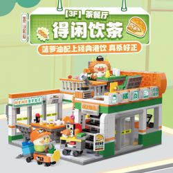 TOP TOY TC2052 2052 CON VẸT NHỎ GÓC THÀNH PHỐ BEBE NHÀ HÀNG TRÀ 3F bộ đồ chơi xếp lắp ráp ghép mô hình