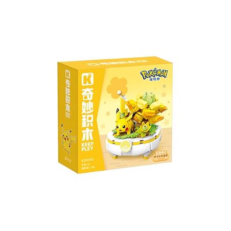 KEEPPLEY K20243 20243 POKÉMON BONSAI PHẦN 2 CÂY CẢNH PIKACHU bộ đồ chơi xếp lắp ráp ghép mô hình Movie & Game Phim Và Trò Chơi