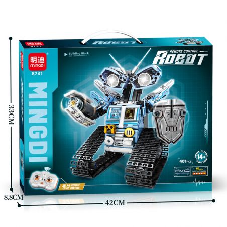 MINGDI LEIBAO 8731 ROBOT ĐIỀU KHIỂN TỪ XA 2.4G XIAOLAN bộ đồ chơi xếp lắp ráp ghép mô hình Technic Kỹ Thuật Công Nghệ Cao Mô Hình Phương Tiện 401 khối