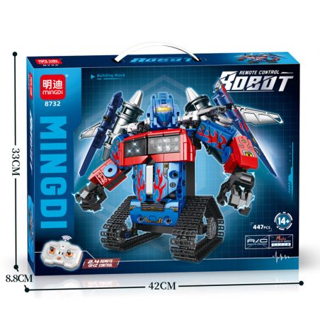 MINGDI LEIBAO 8732 ROBOT ĐIỀU KHIỂN TỪ XA 2.4G OPTIMUS PRIME bộ đồ chơi xếp lắp ráp ghép mô hình Technic Kỹ Thuật Công Nghệ Cao Mô Hình Phương Tiện 447 khối
