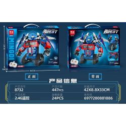 MINGDI LEIBAO 8732 ROBOT ĐIỀU KHIỂN TỪ XA 2.4G OPTIMUS PRIME bộ đồ chơi xếp lắp ráp ghép mô hình Technic Kỹ Thuật Công Nghệ Cao Mô Hình Phương Tiện 447 khối