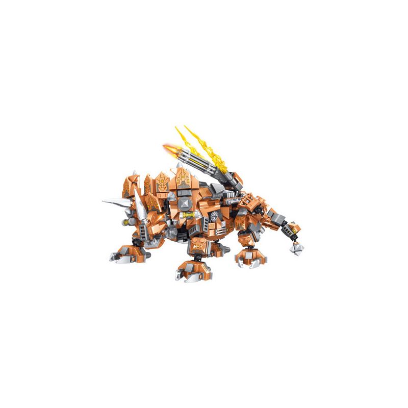 MINGDI LEIBAO K3070 3070 OMNIC TYRANNOSAURUS TRICERATOPS bộ đồ chơi xếp lắp ráp ghép mô hình 683 khối