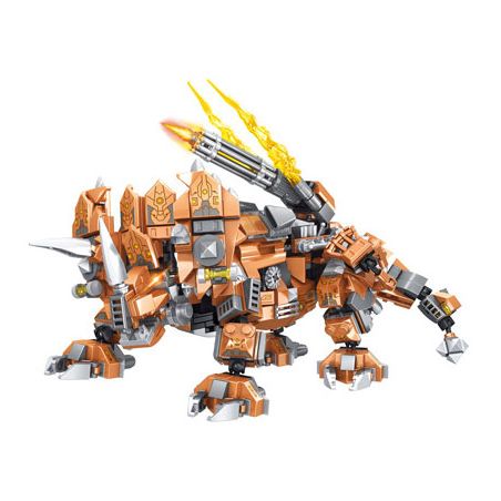 MINGDI LEIBAO K3070 3070 OMNIC TYRANNOSAURUS TRICERATOPS bộ đồ chơi xếp lắp ráp ghép mô hình 683 khối