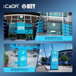 CADA DOUBLEE C66022 66022 CÂU LẠC BỘ BÓNG ĐÁ MANCHESTER CITY SÂN VẬN ĐỘNG ETIHAD (SÂN CITY) bộ đồ chơi xếp lắp ráp ghép mô hình Creator Sáng Tạo 4473 khối