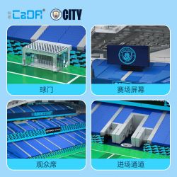 CADA DOUBLEE C66022 66022 CÂU LẠC BỘ BÓNG ĐÁ MANCHESTER CITY SÂN VẬN ĐỘNG ETIHAD (SÂN CITY) bộ đồ chơi xếp lắp ráp ghép mô hình Creator Sáng Tạo 4473 khối