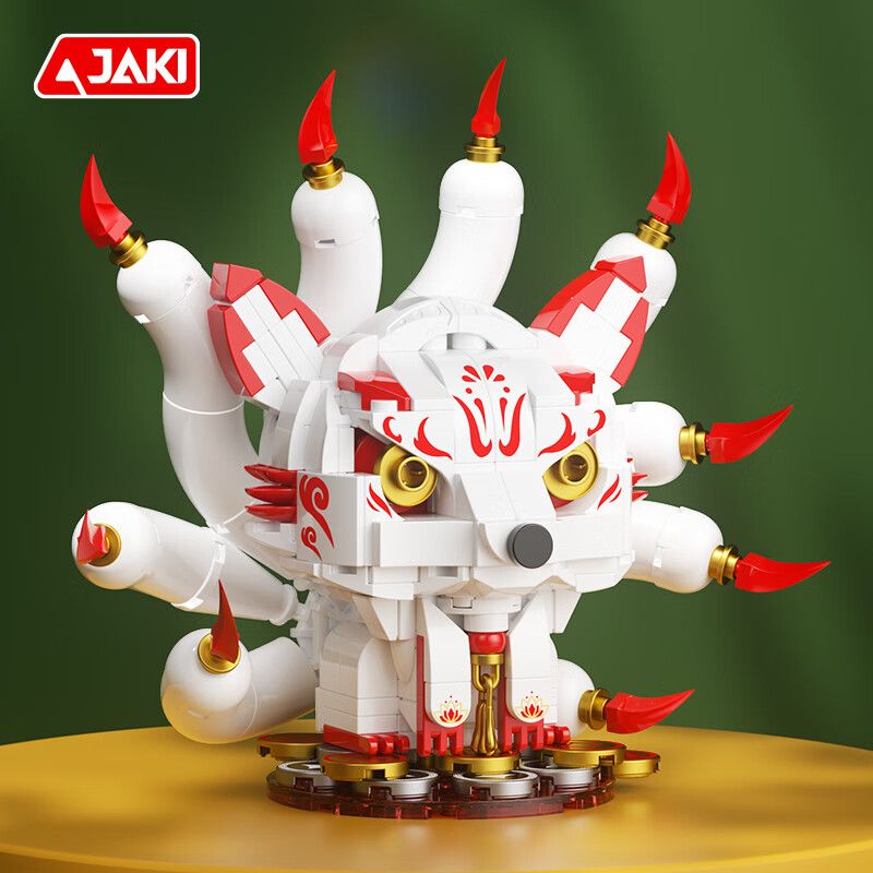 JAKI BK021 QUÁI VẬT THẦN THOẠI XU HƯỚNG QUỐC GIA CÁO CHÍN ĐUÔI FURUI bộ đồ chơi xếp lắp ráp ghép mô hình