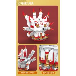 JAKI BK021 QUÁI VẬT THẦN THOẠI XU HƯỚNG QUỐC GIA CÁO CHÍN ĐUÔI FURUI bộ đồ chơi xếp lắp ráp ghép mô hình