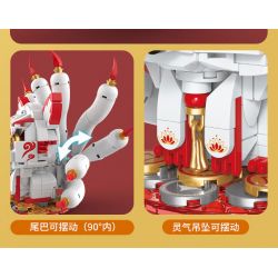 JAKI BK021 QUÁI VẬT THẦN THOẠI XU HƯỚNG QUỐC GIA CÁO CHÍN ĐUÔI FURUI bộ đồ chơi xếp lắp ráp ghép mô hình