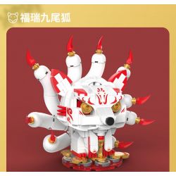 JAKI BK021 QUÁI VẬT THẦN THOẠI XU HƯỚNG QUỐC GIA CÁO CHÍN ĐUÔI FURUI bộ đồ chơi xếp lắp ráp ghép mô hình