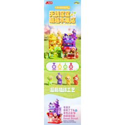 JAKI HK505 CẢNH PHỐ TRÁI CÂY CỦA TELETUBBIES CỬA HÀNG ĐỒ UỐNG NHO DINGDING bộ đồ chơi xếp lắp ráp ghép mô hình Movie & Game Phim Và Trò Chơi