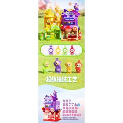 JAKI HK507 CẢNH PHỐ HOA QUẢ CỦA TELETUBBIES CỬA HÀNG ĐỒ UỐNG LẠNH LALA DỨA bộ đồ chơi xếp lắp ráp ghép mô hình Movie & Game Phim Và Trò Chơi