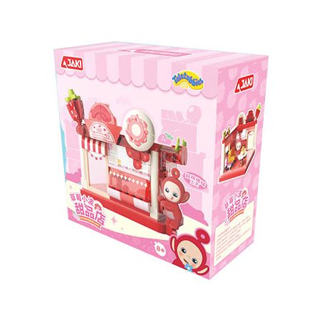 JAKI HK508 CẢNH PHỐ HOA QUẢ CỦA TELETUBBIES CỬA HÀNG TRÁNG MIỆNG DÂU XIAOBO bộ đồ chơi xếp lắp ráp ghép mô hình Movie & Game Phim Và Trò Chơi