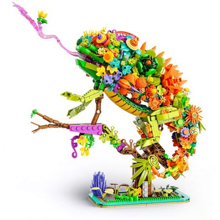 QILIVEV Q16001 16001 CÂU CHUYỆN HOA TẮC KÈ bộ đồ chơi xếp lắp ráp ghép mô hình Arts & Crafts FLOWER ANIMAL 1232 khối