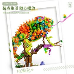 QILIVEV Q16001 16001 CÂU CHUYỆN HOA TẮC KÈ bộ đồ chơi xếp lắp ráp ghép mô hình Arts & Crafts FLOWER ANIMAL 1232 khối
