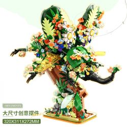 QILIVEV Q16002 16002 CHUYỆN GIỮA NHỮNG BÔNG HOA NÀNG TIÊN MỘT SỪNG bộ đồ chơi xếp lắp ráp ghép mô hình Arts & Crafts FLOWER ANIMAL 1509 khối