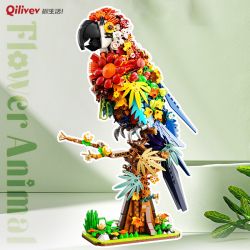 QILIVEV Q16003 16003 CÂU CHUYỆN HOA CON VẸT bộ đồ chơi xếp lắp ráp ghép mô hình Arts & Crafts FLOWER ANIMAL 1100 khối