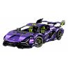 GULY 10635 SIÊU XE LAMBORGHINI PURPLE BULL 1:8 tỷ lệ 1:8 bộ đồ chơi xếp lắp ráp ghép mô hình Technic Kỹ Thuật Công Nghệ Cao Mô Hình Phương Tiện 3654 khối