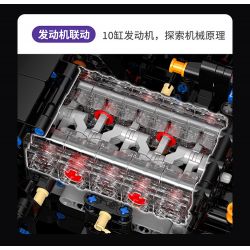 GULY 10635 SIÊU XE LAMBORGHINI PURPLE BULL 1:8 tỷ lệ 1:8 bộ đồ chơi xếp lắp ráp ghép mô hình Technic Kỹ Thuật Công Nghệ Cao Mô Hình Phương Tiện 3654 khối