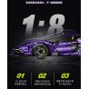 GULY 10635 SIÊU XE LAMBORGHINI PURPLE BULL 1:8 tỷ lệ 1:8 bộ đồ chơi xếp lắp ráp ghép mô hình Technic Kỹ Thuật Công Nghệ Cao Mô Hình Phương Tiện 3654 khối