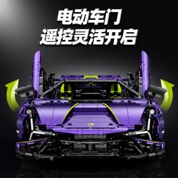 GULY 10635 SIÊU XE LAMBORGHINI PURPLE BULL 1:8 tỷ lệ 1:8 bộ đồ chơi xếp lắp ráp ghép mô hình Technic Kỹ Thuật Công Nghệ Cao Mô Hình Phương Tiện 3654 khối