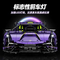 GULY 10635 SIÊU XE LAMBORGHINI PURPLE BULL 1:8 tỷ lệ 1:8 bộ đồ chơi xếp lắp ráp ghép mô hình Technic Kỹ Thuật Công Nghệ Cao Mô Hình Phương Tiện 3654 khối