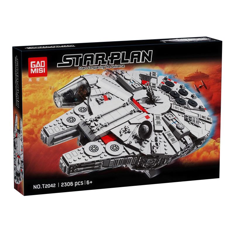 GAOMISI T2042 2042 CHIM ƯNG THIÊN NIÊN KỶ bộ đồ chơi xếp lắp ráp ghép mô hình Star Wars MILLENNIUM FALCON Chiến Tranh Giữa Các Vì Sao 2306 khối
