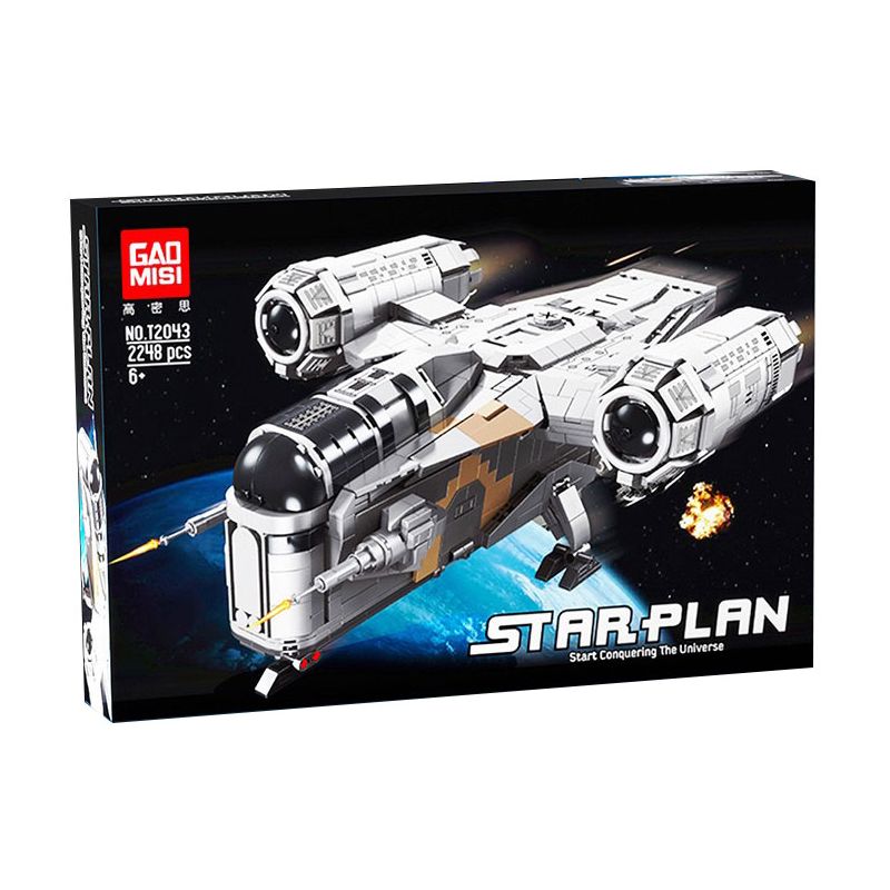 GAOMISI T2043 2043 DAO CẠO XƯƠNG bộ đồ chơi xếp lắp ráp ghép mô hình Star Wars STARPLAN Chiến Tranh Giữa Các Vì Sao 2248 khối