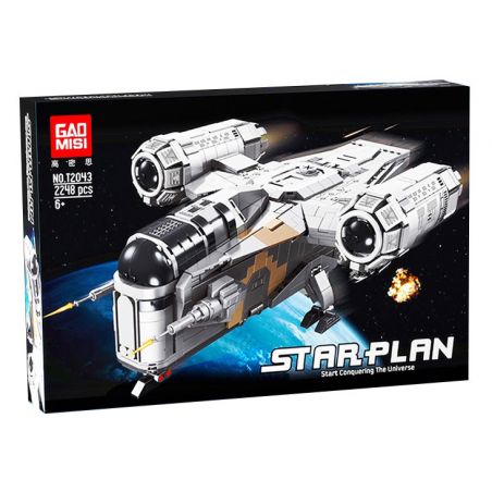 GAOMISI T2043 2043 DAO CẠO XƯƠNG bộ đồ chơi xếp lắp ráp ghép mô hình Star Wars STARPLAN Chiến Tranh Giữa Các Vì Sao 2248 khối