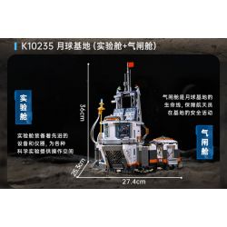 KEEPPLEY K10236 10236 CĂN CỨ MẶT TRĂNG (CABIN SINH HOẠT HỌC) bộ đồ chơi xếp lắp ráp ghép mô hình City Thành Phố 893 khối