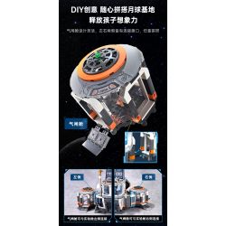 KEEPPLEY K10236 10236 CĂN CỨ MẶT TRĂNG (CABIN SINH HOẠT HỌC) bộ đồ chơi xếp lắp ráp ghép mô hình City Thành Phố 893 khối